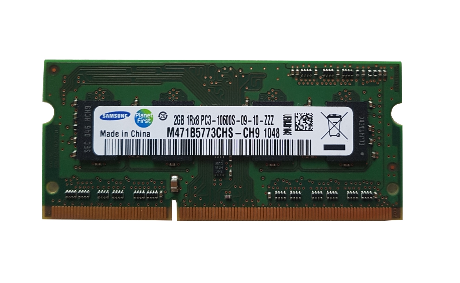 RAM Samsung 2GB 1Rx8 PC3-10600S-09-10 