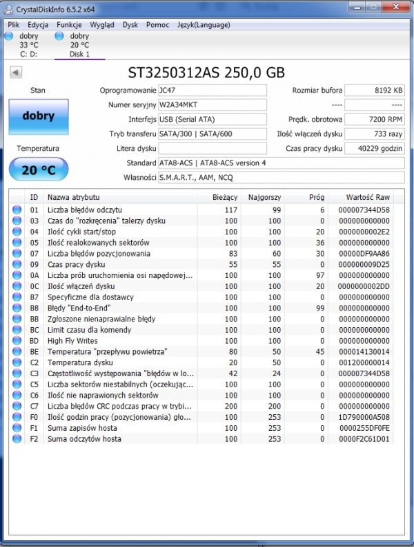 Dysk Seagate ST3250312AS 250GB 3,5" - obrazek 3